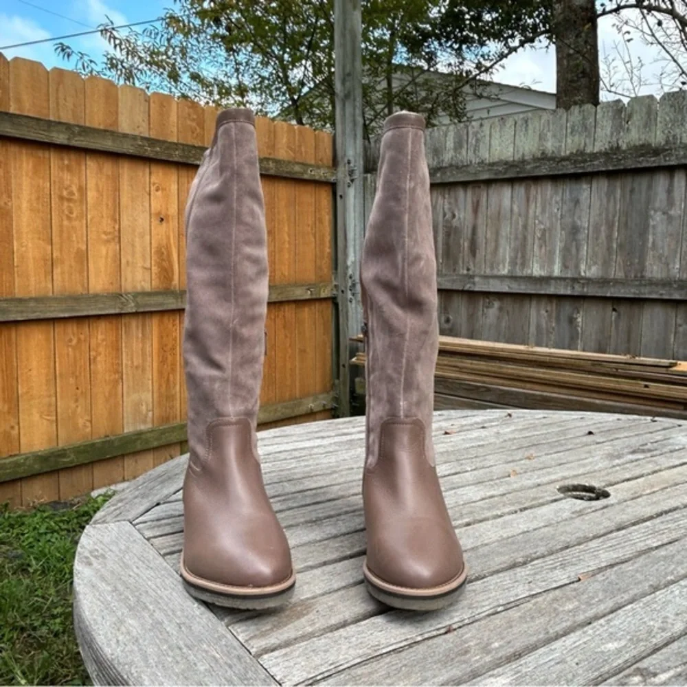 NWOT Charles David Taupe Over the‎ Knee Boots size 7 yarn boot